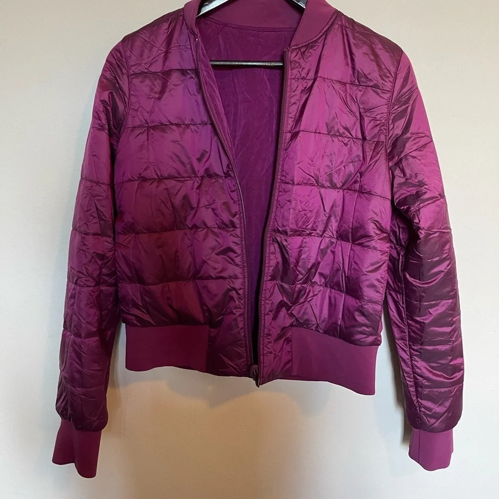 Lululemon Reversible Bomber in Magenta